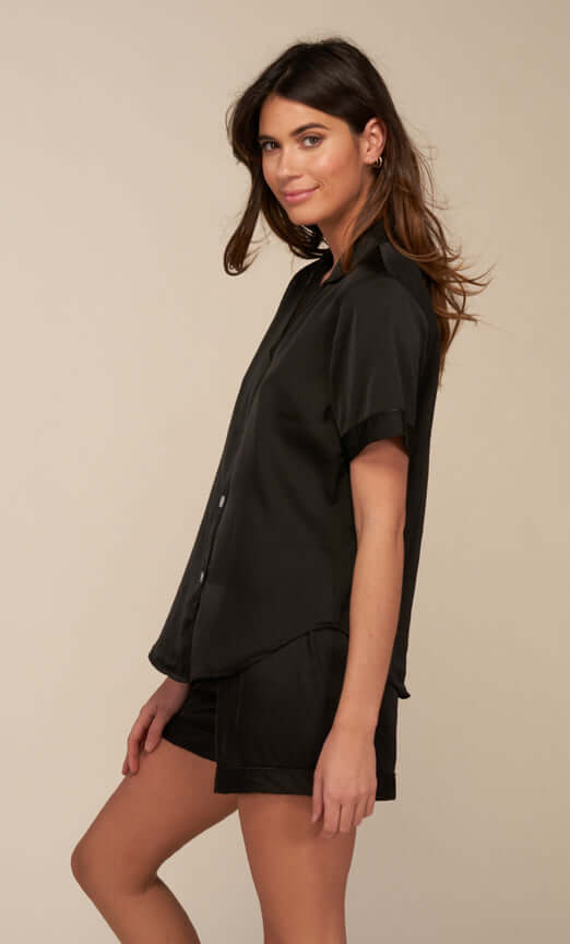 Ensemble De Pyjama Court (Noir) SRR SHOPS