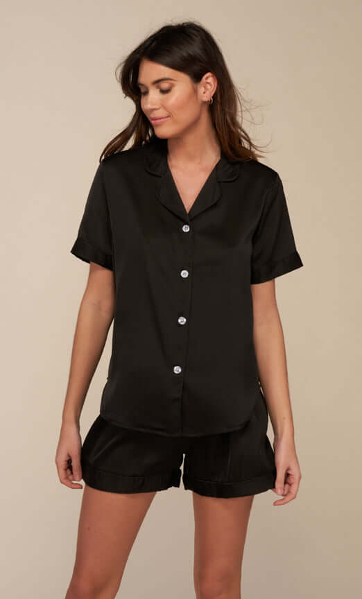 Ensemble De Pyjama Court (Noir) SRR SHOPS