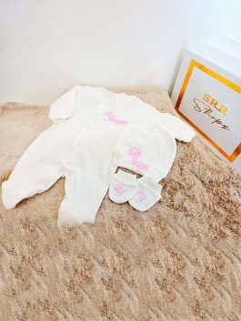 Pyjamas Bébé Personnaliser (Blanc)