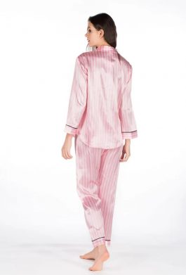 Ensemble De Pyjama À Rayures (Rose)