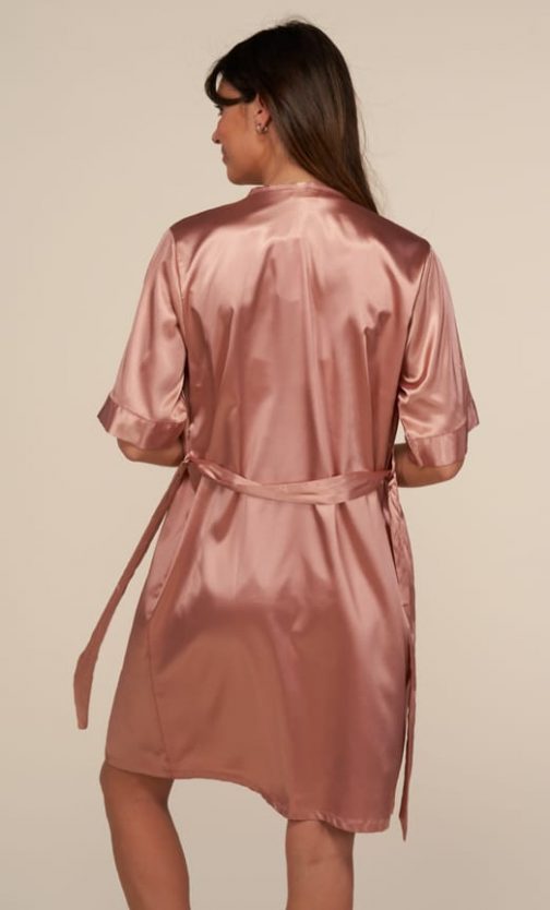 Ensemble Nuisette et Peignoir Satin (Saumon) SRR SHOPS