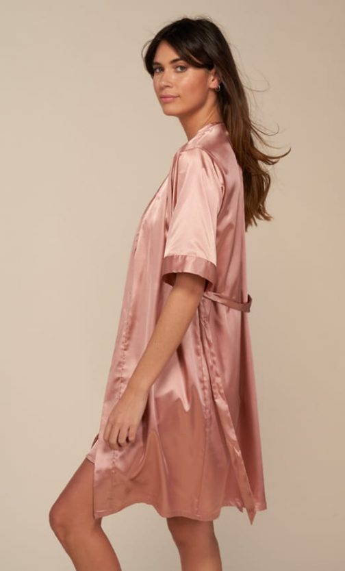 Ensemble Nuisette et Peignoir Satin (Saumon) SRR SHOPS
