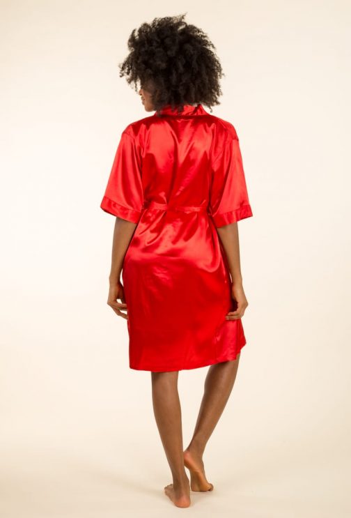 Ensemble Nuisette et Peignoir Satin (Rouge) SRR SHOPS