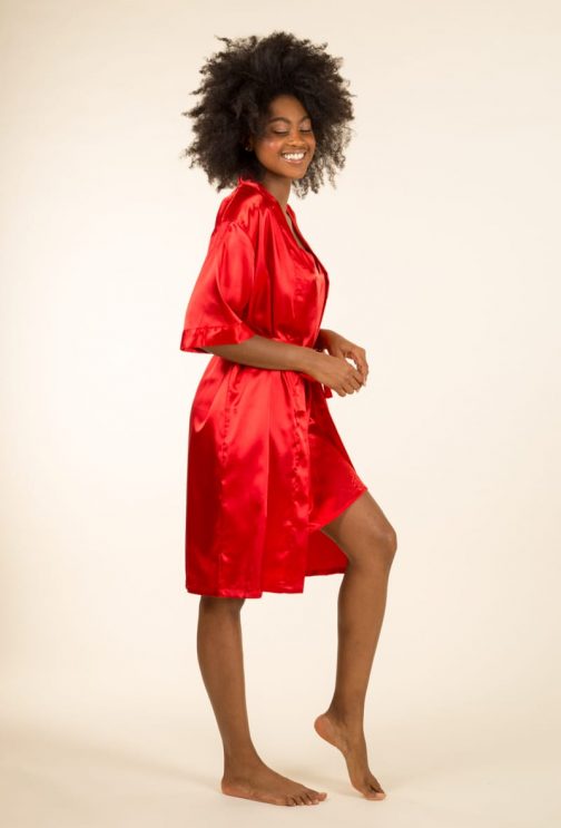 Ensemble Nuisette et Peignoir Satin (Rouge) SRR SHOPS