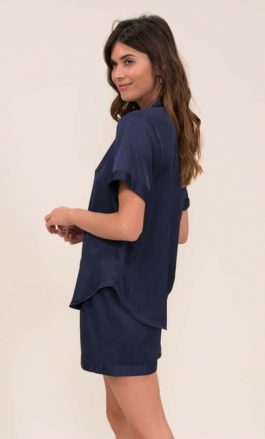 Ensemble De Pyjama Court (Marine)