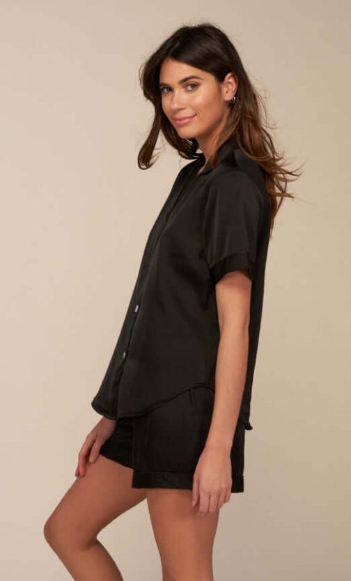 Ensemble De Pyjama Court (Noir) SRR SHOPS