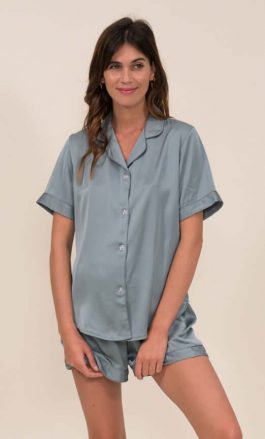 Ensemble De Pyjama Court (Bleu Ciel)