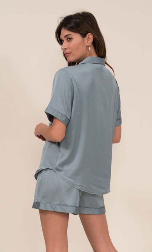 Ensemble De Pyjama Court (Bleu Ciel) SRR SHOPS