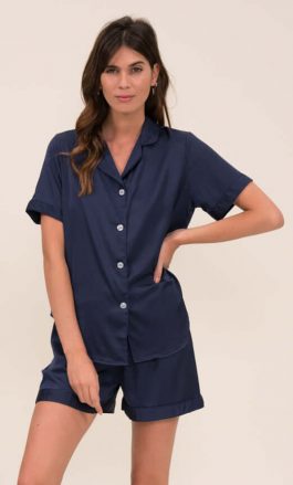 Ensemble De Pyjama Court (Marine)