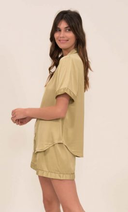 Ensemble De Pyjama Court (Olive)