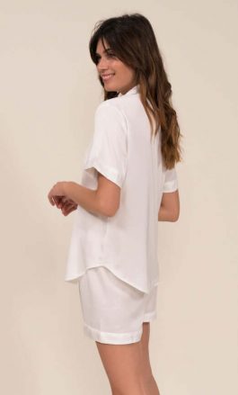 Ensemble De Pyjama Court (Blanc)