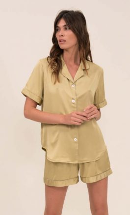 Ensemble De Pyjama Court (Olive)
